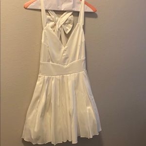 White Satin Mini Dress